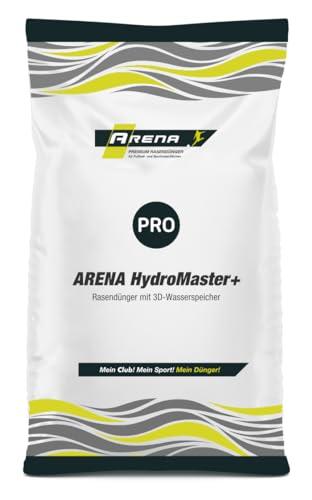 ARENA Rasendünger mit 3D Wasserspeicher 20kg I bis 5 Monate Wetting Agent Wirkung I ideal für Frühjahr und Sommer I HydroMaster+ von Arena