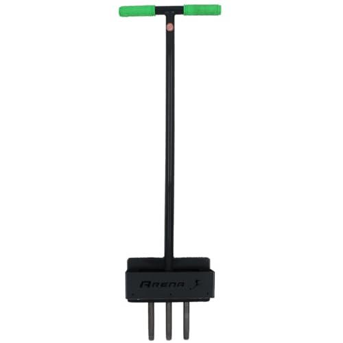 Arena Aerifizierer mit abnehmbarem Auffangbehälter – Profi Aerifiziergabel für Rasenflächen inkl. 3 Röhrenspoons – für gesunde Rasenbelüftung & Bodenlockerung – Made in Germany – erweiterbar & robust von Arena