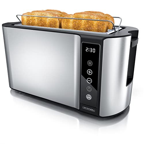 Arendo - Edelstahl Toaster Langschlitz 4 Scheiben - Touchscreen – Doppelwandgehäuse – 1500 W – Integrierter Brötchenaufsatz – 7 Bräunungsgrade – Brotzentrierung – Restzeitanzeige – Memoryfunktion Arendo - Edelstahl Toaster Langschlitz 4 Scheiben - Touchscreen – Doppelwandgehäuse – 1500 W – Integrierter Brötchenaufsatz – 7 Bräunungsgrade – Brotzentrierung – Restzeitanzeige – Memoryfunktion von Arendo