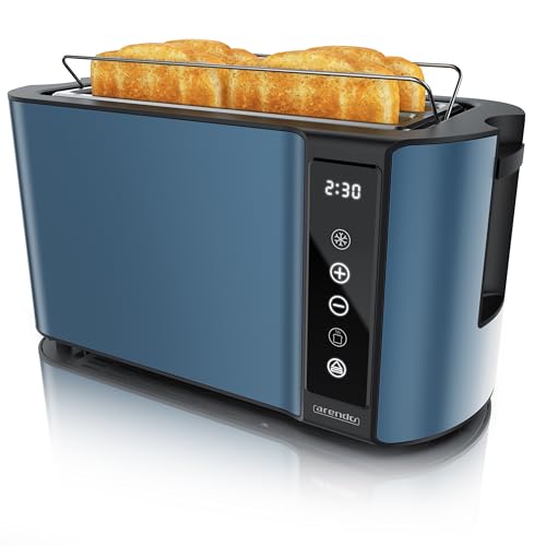Arendo - Edelstahl Toaster Langschlitz 4 Scheiben- Touchscreen – Doppelwandgehäuse – Integrierter Brötchenaufsatz – 7 Bräunungsgrade – Brotzentrierung – Restzeitanzeige – Memoryfunktion - Admiralblau Arendo - Edelstahl Toaster Langschlitz 4 Scheiben- Touchscreen – Doppelwandgehäuse – Integrierter Brötchenaufsatz – 7 Bräunungsgrade – Brotzentrierung – Restzeitanzeige – Memoryfunktion - Admiralblau von Arendo
