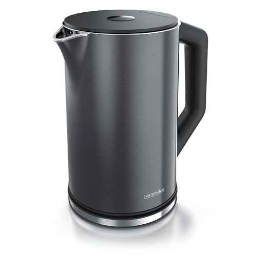 Arendo - Edelstahl Wasserkocher mit Temperatureinstellung 40-100 Grad in 5er Schritten - Doppelwand Design - Modell ELEGANT - 1,5 Liter - 2200 W - Teekocher mit Temperaturanzeige - GS - Pearl Grey Arendo - Edelstahl Wasserkocher mit Temperatureinstellung 40-100 Grad in 5er Schritten - Doppelwand Design - Modell ELEGANT - 1,5 Liter - 2200 W - Teekocher mit Temperaturanzeige - GS - Pearl Grey von Arendo