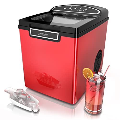 Arendo - Eiswürfelmaschine Edelstahl - Eiswürfelbereiter - Ice Cube Maker Maschine - 1,8 Liter - Eiswürfelautomat - Eismaschine mit Kühlung - Eiswürfel Größen Klein + Groß - ABS - BPA frei - Rot Arendo - Eiswürfelmaschine Edelstahl - Eiswürfelbereiter - Ice Cube Maker Maschine - 1,8 Liter - Eiswürfelautomat - Eismaschine mit Kühlung - Eiswürfel Größen Klein + Groß - ABS - BPA frei - Rot von Arendo