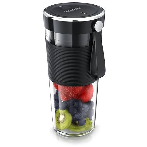 Arendo - Smoothie Maker to GO – tragbarer kabelloser Mixer 350 ml – Akkubetrieb Li-Ion - BPA freie Flasche – ideal für Smoothies und Protein-Shakes - Standmixer für unterwegs - Sport Reisen Urlaub von Arendo