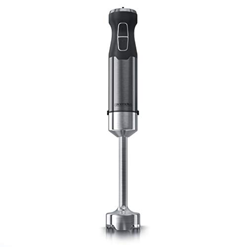 Arendo - Stabmixer 1000 Watt Edelstahl - vierflügeliges Messer - Pürierstab - stufenlose Geschwindigkeitsregelung - Turbotaste - Abnehmbarer Mixfuß - GS-Zertifiziert - Cool Grey Design Arendo - Stabmixer 1000 Watt Edelstahl - vierflügeliges Messer - Pürierstab - stufenlose Geschwindigkeitsregelung - Turbotaste - Abnehmbarer Mixfuß - GS-Zertifiziert - Cool Grey Design von Arendo