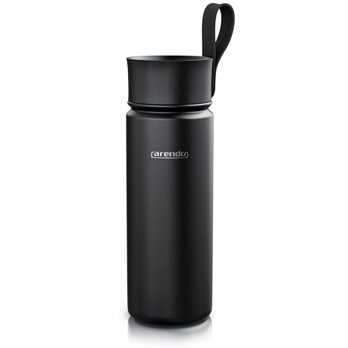 Arendo - Thermosflasche 550 ml Edelstahl - Thermoskanne doppelwandig – thermal flask - Trinkflasche mit Softgriff – auslaufsicher – Isolierbecher mit abnehmbarem Deckel - mattschwarz Arendo - Thermosflasche 550 ml Edelstahl - Thermoskanne doppelwandig – thermal flask - Trinkflasche mit Softgriff – auslaufsicher – Isolierbecher mit abnehmbarem Deckel - mattschwarz von Arendo