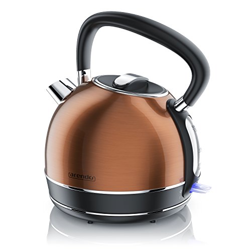 Arendo - Wasserkocher Edelstahl - Teekessel Retro Style - max. 2200W - Herausnehmbarer - austauschbarer Kalkfilter - Füllmenge 1,7 Liter - automatische Abschaltung - mit GS - Kupfer Design Arendo - Wasserkocher Edelstahl - Teekessel Retro Style - max. 2200W - Herausnehmbarer - austauschbarer Kalkfilter - Füllmenge 1,7 Liter - automatische Abschaltung - mit GS - Kupfer Design von Arendo