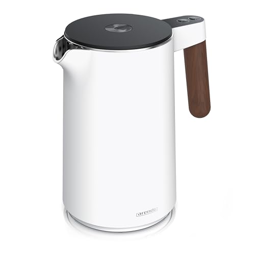 Arendo - Wasserkocher mit Temperatureinstellung - Edelstahl - 45°C - 100°C - 1.5 Liter - Doppelwand - BPA frei - Warmhaltefunktion - Teekocher mit Temperaturanzeige - Griff Cool Touch - weiß matt Arendo - Wasserkocher mit Temperatureinstellung - Edelstahl - 45°C - 100°C - 1.5 Liter - Doppelwand - BPA frei - Warmhaltefunktion - Teekocher mit Temperaturanzeige - Griff Cool Touch - weiß matt von Arendo