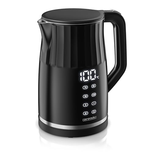 Arendo - digitaler Wasserkocher mit Temperatureinstellung - Edelstahl - Doppelwand Design Cool Touch - Display im Gehäuse - Kabellos - 2200 W - 1,7L – Überhitzungsschutz – Warmhaltefunktion – schwarz Arendo - digitaler Wasserkocher mit Temperatureinstellung - Edelstahl - Doppelwand Design Cool Touch - Display im Gehäuse - Kabellos - 2200 W - 1,7L – Überhitzungsschutz – Warmhaltefunktion – schwarz von Arendo