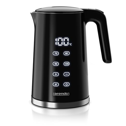 Arendo - digitaler Wasserkocher mit Temperatureinstellung - Edelstahl - Doppelwand Design Cool Touch - Display im Gehäuse - Kabellos - 2200 W - 1,7L – Überhitzungsschutz – Warmhaltefunktion – schwarz Arendo - digitaler Wasserkocher mit Temperatureinstellung - Edelstahl - Doppelwand Design Cool Touch - Display im Gehäuse - Kabellos - 2200 W - 1,7L – Überhitzungsschutz – Warmhaltefunktion – schwarz von Arendo