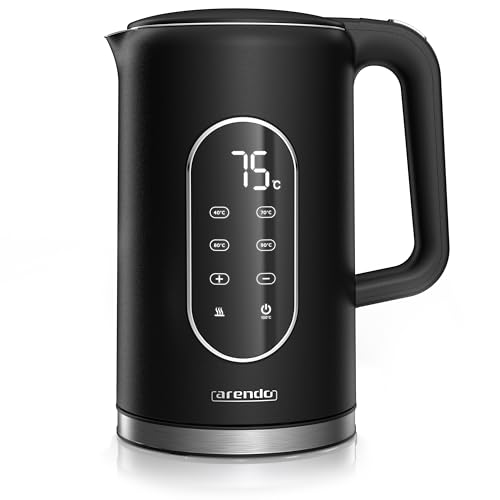 Arendo - digitaler Wasserkocher mit Temperatureinstellung - Edelstahl - Doppelwand Design Cool Touch - Display im Gehäuse - Kabellos - 2200 W - 1,7L – Überhitzungsschutz – Warmhaltefunktion – schwarz Arendo - digitaler Wasserkocher mit Temperatureinstellung - Edelstahl - Doppelwand Design Cool Touch - Display im Gehäuse - Kabellos - 2200 W - 1,7L – Überhitzungsschutz – Warmhaltefunktion – schwarz von Arendo