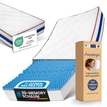 Arensberger Relaxx 7 Zonen Wellness Matratze 3D-Memory Schaum, Höhe 25cm, RG50 Arensberger Relaxx 7 Zonen Wellness Matratze 3D-Memory Schaum, Höhe 25cm, RG50 von Arensberger