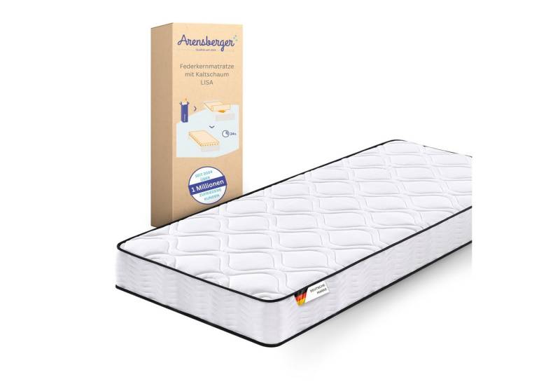 Taschenfederkernmatratze Arensberger Taschen Federkernmatratze LISA - 19cm Höhe, Arensberger, 19 cm hoch, (180x200 cm), Matratze mit Schaumstoff Schicht - H2 H3 Mittelfest – 7 Zonen von Arensberger