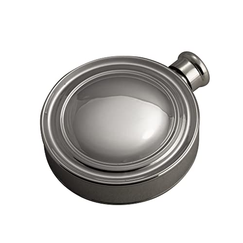 Flachmann Rund in massivem Sterling Silber 925 Handgefertigt in Italien. Flachmann Whisky rund in massivem Sterling Silber poliert von Arfasatti