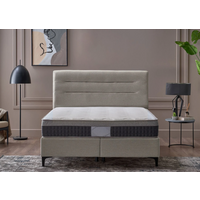 Boxspringbett "A-CLOUD" mit Stauraum Polsterbett mit Bettkasten & Pocket-Federkern Matratze - Cream von Arga Home