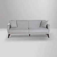 Flexy Schlafsofa 3-Sitzer mit Schlaffunktion, Bettkasten & wasserabweisendem Stoff - Hellgrau von Arga Home