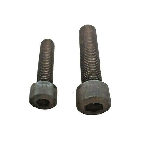 Zylinderschraube DIN 912 Feingewinde M8 und M10 Stahl Blank 12.9 Innensechskant Schwarz (2, M10 x 1,25 x 30) von Argip