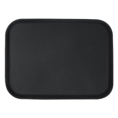 1x Schwarz 56cm x 41cm Rechteckiges Rutschfestes Serviertablett - Groß Plastik Küche Essen Tee Kaffee Abendessen Tisch Getränke Partyteller - Von Argon Tischware von Argon Tableware