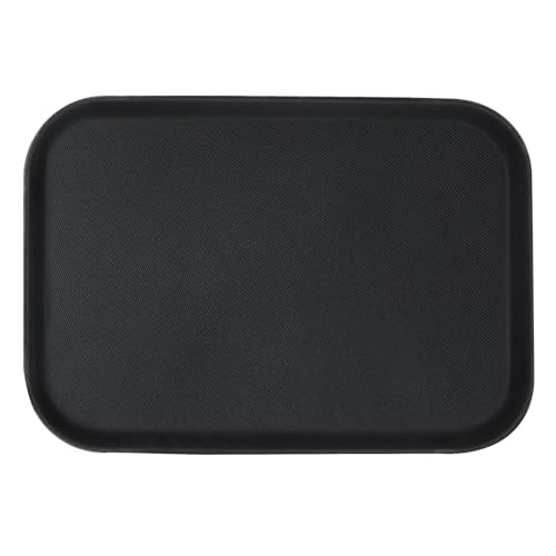 1x Schwarz 66cm x 45.5cm Rechteckiges Rutschfestes Serviertablett - Groß Plastik Küche Essen Tee Kaffee Abendessen Tisch Getränke Partyteller - Von Argon Tischware von Argon Tableware