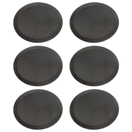 6X Schwarz 79cm x 66cm Ovales Rutschfestes Serviertabletts - Groß Plastik Küche Essen Tee Kaffee Abendessen Tisch Getränke Partyteller - Von Argon Tischware von Argon Tableware