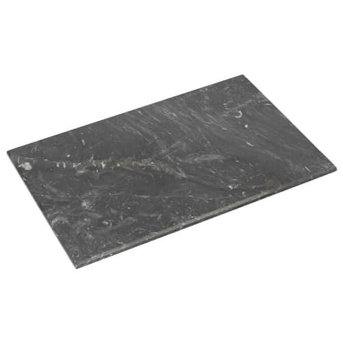 Argon Tableware 1x Schwarz 30cm x 20cm Rechteckiges Marmor-Schneidebrett - rutschfest Küche Käse Brot Fleisch Schneiden Portion Arbeitsplatte Schutz von Argon Tableware