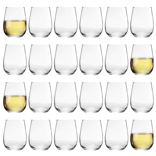 Argon Tableware Corto Stemless Weingläser - 360ml - Pack Von 24 - Klar von Argon Tableware