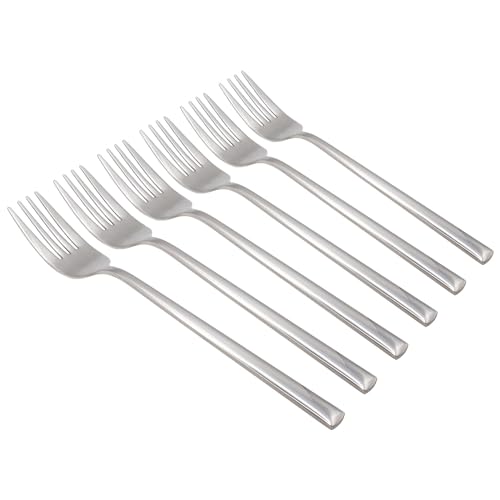 Argon Tableware 6X 21.5cm Tondo Menügabeln aus Edelstahl - Silber Metall Küche Essen Nachtisch Gastronomie Besteck Tisch Gabel Set von Argon Tableware