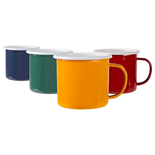 Argon Tableware Farbige Emaille -Tassen - 375ml - Packung Von 4-4 Farben Argon Tableware Farbige Emaille -Tassen - 375ml - Packung Von 4-4 Farben von Argon Tableware