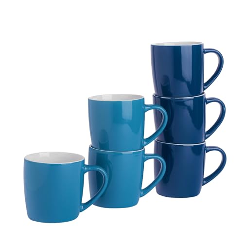 Argon Tableware Farbige Kaffeetassen - 350ml - Packung Von 6 - Blau/Marine von Argon Tableware
