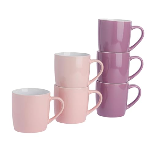 Argon Tableware Farbige Kaffeetassen - 350ml - Packung Von 6 - Pink/Lila von Argon Tableware
