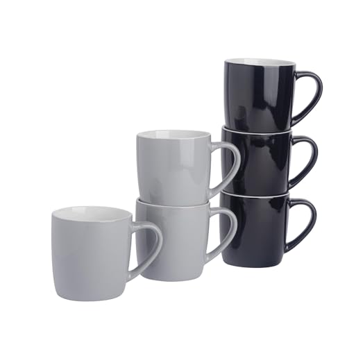 Argon Tableware Farbige Kaffeetassen - 350ml - Packung Von 6 - Schwarz/Grau Argon Tableware Farbige Kaffeetassen - 350ml - Packung Von 6 - Schwarz/Grau von Argon Tableware