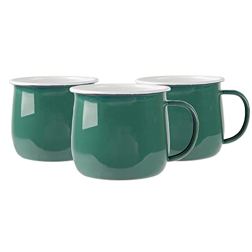 Argon Tableware Farbige Emaille Bauchbecher - 375ml - Pack Von 6 - Grün Argon Tableware Farbige Emaille Bauchbecher - 375ml - Pack Von 6 - Grün von Argon Tableware