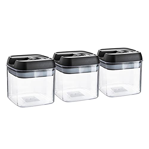 Argon Tableware Flip Lock Plastic Food Lagerbehälter - 500ml - Packung Von 9 - Schwarz von Argon Tableware