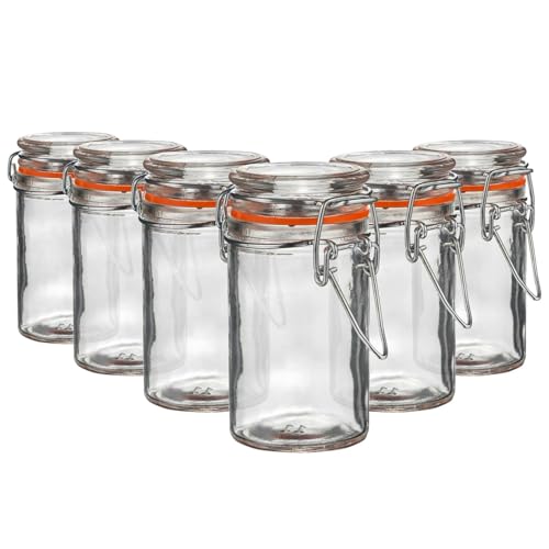 Argon Tableware Glaspeichergläser - 70ml - Orangendichtung - 6. Packung von Argon Tableware