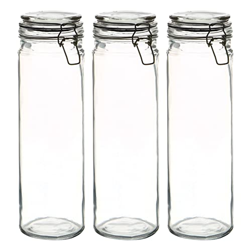 Argon Tableware Glaspaghetti -Gläser - 2L - Schwarzes Seal - Pack Von 3 von Argon Tableware