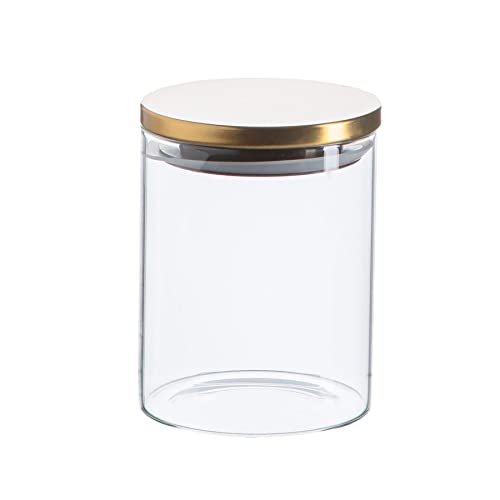 Argon Tableware Scandi -Aufbewahrungsglas Mit Metallic Deckel - 750ml - Gold von Argon Tableware