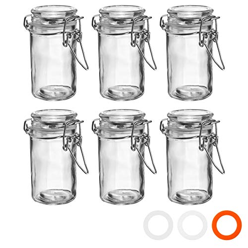 Argon Tableware Glaspeichergläser - 70ml - Klar Seal - Pack Von 6 von Argon Tableware