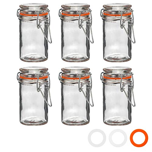 Argon Tableware Glaspeichergläser - 70ml - Orangendichtung - 6. Packung von Argon Tableware