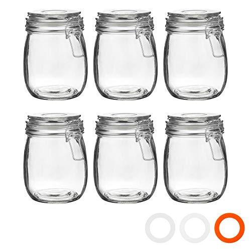 Argon Tableware Glaspeichergläser - 750ml - Klar Seal - Pack Von 6 von Argon Tableware