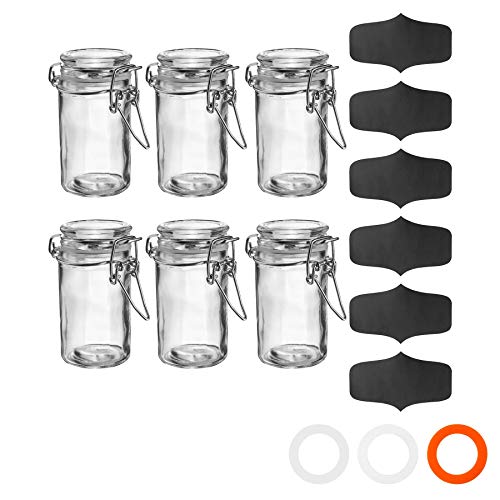 Argon Tableware Glaspeichergläser Mit Etiketten - 70ml - Klar Seal - Pack Von 6 von Argon Tableware