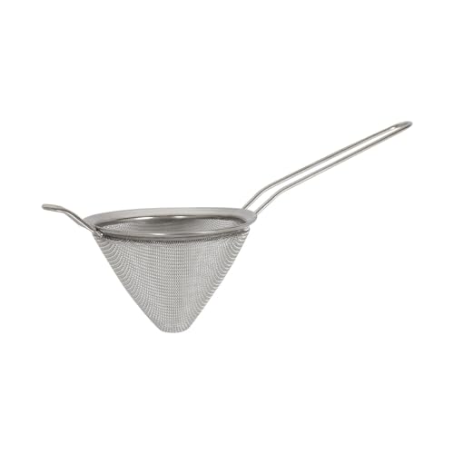 Argon Tableware Konisches Sieb aus Edelstahl - 10cm - 1x Professional Feines Netz Metall Küche Cocktail Tee Suppe Kochen Chinois Sieb von Argon Tableware
