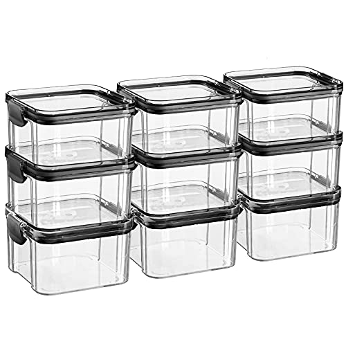 Argon Tableware Lebensmittelaufbewahrungsbehälter - 460ml - Packung Von 9 - Schwarz von Argon Tableware