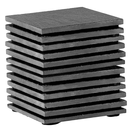 Argon Tableware Linea Quadrat Schieferuntersetzer - 10cm - 12x Natürlich Schwarz Stein Heim Küche Trinken Kaffee Tasse Glas Halter Tisch Matte Tischsets Argon Tableware Linea Quadrat Schieferuntersetzer - 10cm - 12x Natürlich Schwarz Stein Heim Küche Trinken Kaffee Tasse Glas Halter Tisch Matte Tischsets von Argon Tableware