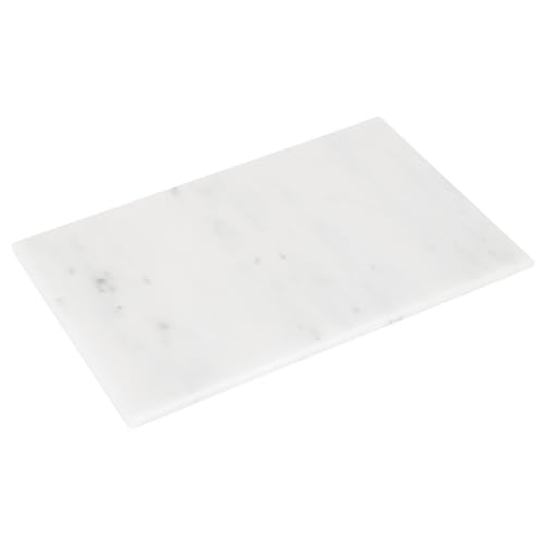 Argon Tableware 1x Weiß 30cm x 20cm Rechteckiges Marmor-Schneidebrett - rutschfest Küche Käse Brot Fleisch Schneiden Portion Arbeitsplatte Schutz von Argon Tableware