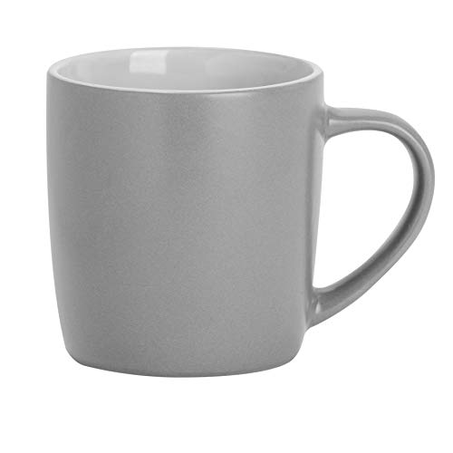 Argon Tableware Matt Tee und Kaffeetasse - Modern Style Porzellan Cappuccino Latte Cup - Grau - 350ml von Argon Tableware