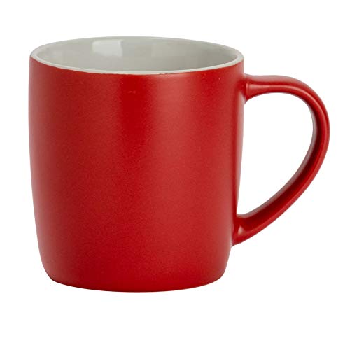 Argon Tableware Matt Tee und Kaffeetasse - Modern Style Porzellan Cappuccino Latte Cup - Rot - 350ml von Argon Tableware