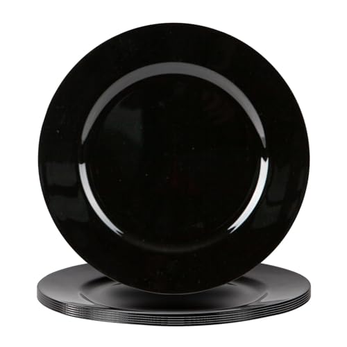 Argon Tableware Metallic Ladeplatten - 33cm - Schwarz - 6. Packung von Argon Tableware