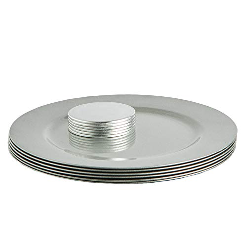 Argon Tableware Metallic Ladeplatten Set - 12pc - Silber von Argon Tableware