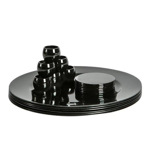 Argon Tableware Metallic Ladeplatten Set - 18pc - Schwarz von Argon Tableware