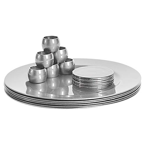 Argon Tableware Metallic Ladeplatten Set - 18pc - Silber von Argon Tableware