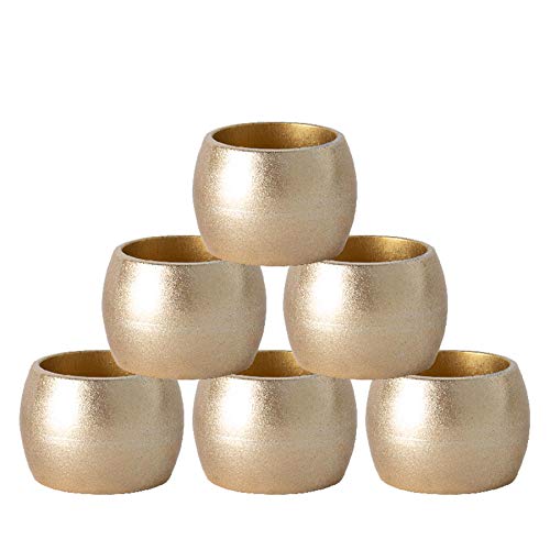 Argon Tableware Metallische Serviettenringe - 4,5cm - Gold - Pack Von 6 von Argon Tableware